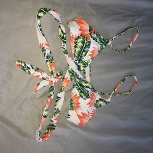 Tropical bathing suit top